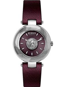 Versus Versace Brick Lane Strap Women's Watch 36 mm Colour: Silver/Burgundy