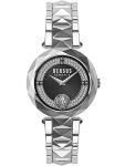 Versus Versace Women's Watch Covent Garden Crystal 36 mm Stainless Steel Strap Colour: Silver/Black