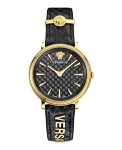 Versace Women Analog Quartz Watch with Leather Strap VE81010 19