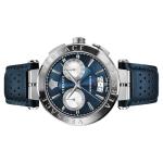 Versace VE1D02223 Men's Analogue Quartz Watch with Leather Strap, Blue, Fashion