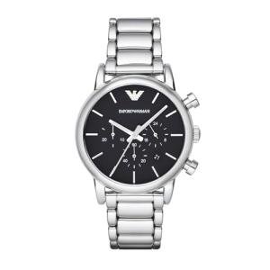 Emporio Armani Watch for Men, Quartz Chronograph Movement, 41 mm Silver Stainless Steel Case with a Stainless Steel Strap, AR1853