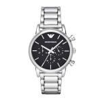 Emporio Armani Watch for Men, Quartz Chronograph Movement, 41 mm Silver Stainless Steel Case with a Stainless Steel Strap, AR1853