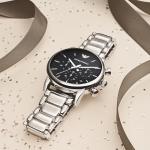 Emporio Armani Watch for Men, Quartz Chronograph Movement, 41 mm Silver Stainless Steel Case with a Stainless Steel Strap, AR1853