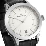 Maurice Lacroix Les Classiques Date LC1026-SS001-130-1 Women's Analogue Quartz Watch with Black Leather Strap, Black, Bracelet