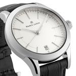 Maurice Lacroix Les Classiques Date LC1026-SS001-130-1 Women's Analogue Quartz Watch with Black Leather Strap, Black, Bracelet