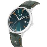 MAURICE LACROIX MAURICE LACROIX Eliros Date Green EL1118-SS001-620-5 Men's Watch Analogue Quartz with Green Velour Leather Strap, Green, Strap.