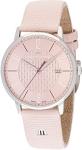 MAURICE LACROIX Eliros Date Adeline Ziliox Limited Edition Women's Analogue Quartz Watch with Dusky Pink Leather Strap EL1118-SS001-520-6, antique pink