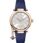 Vivienne Westwood ORB Pop Women's Quartz Watch with Silver Dial Analogue Display and Blue Leather Strap VV006RSBL
