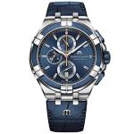Maurice Lacroix Aikon Chronograph Swiss Quartz 44mm Blue Dial Watch AI1018-SS001-432-4, Chronograph