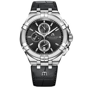 Maurice Lacroix Men's Black Aikon Chronograph Watch AI1018-SS001-330-1