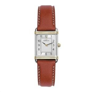 Michel Herbelin Art Deco Women's Quartz Watch with Grey Dial Analogue Display and Brown Leather Strap 17478/T22GO