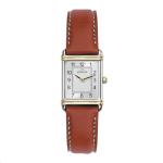 Michel Herbelin Art Deco Women's Quartz Watch with Grey Dial Analogue Display and Brown Leather Strap 17478/T22GO
