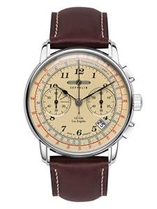 Zeppelin lz126 Los Angeles Mens Analogue Quartz Watch with Leather Bracelet 7614-5