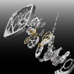 CIGA Design Automatic Mechanical Watch - Z Series Skeleton Stainless Steel Analog Wristwatch Tonneau Sapphire Crystal for Men Women(DLC)