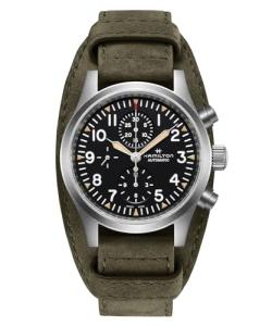 Hamilton Men Chronograph Automatic Watch Khaki Field Swiss Made