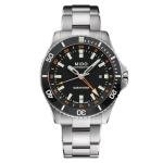 MIDO Ocean Star GMT - Swiss Automatic Watch for Men - 44mm Stainless Steel Case with Rotating Bezel, Black on Stainless Steel, Diving Watch