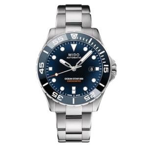 MIDO Ocean Star 600 Chronometer - Swiss Automatic Watch for Men - Blue Dial - Case 43.5mm - M0266081104101