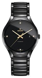Rado Mens True Automatic Diamonds Black Dial Bracelet Watch R27056712