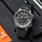 Special model Aviator Watch Frankfurt GMT Black by Laco Made in Germany 43 mm Diameter High Quality Automatic Watch Unique Quality Outstanding workman 20 ATM Waterproof Since 1925