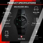 Luminox Leatherback SEA Turtle Blackout XS.0301.BO.L Small Mens Watch 39mm - Military Watch in Black Date Function 100m Water Resistant