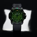 Luminox - G Collection Sea Lion X2.2067.1 - Mens Watch 44mm - Military Watch with Black Case/Band/Dial Green Numbers Date Function - 100m Water Resistant - Mens Watches - Swiss Made