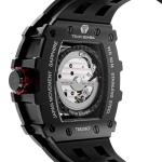 TSAR BOMBA Luxury Automatic Watches for Men Mechanical Men's Watch Japanese Movement Sapphire Glass 50M Waterproof Wrist Watches Silicone Strap Luminous Elegant Gifts