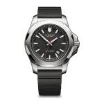 Victorinox Men’s Watch I.N.O.X. Ø 43 mm, Swiss Made, Analogue Quartz, Water-Resistant up to 200 m, Sapphire Glass, Rubber Strap, Black