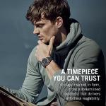 Victorinox Men’s Watch I.N.O.X. Ø 43 mm, Swiss Made, Analogue Quartz, Water-Resistant up to 200 m, Sapphire Glass, Rubber Strap, Black