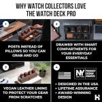 Holme & Hadfield Premium 4-Slot Wooden Watch Display Case – Handcrafted Men’s Watch Box with Accessory Drawer, Hinged Cover, Leather Lining – Birthday Gift for Collectors – Luxury Built to Last