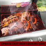 4-Burner Stainless Steel Gas Grill with Side Burner