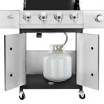 4-Burner Stainless Steel Gas Grill with Side Burner