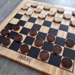 Jaques of London Deluxe Wooden Draughts Game