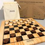 Jaques of London Deluxe Wooden Draughts Game