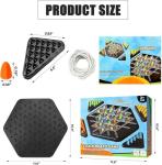 Triangle Chain Game, Fun Triangle Chain Board, Territory Occupation Kids and Adult Family Toys, Puzzle Strategy Toys, Portable Chess Kids Game (Small, Black)