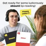 Lucky Egg Sorry What - Hilarious Lip Reading Adult Card Game - Based On The Headphone Challenge TikTok Trend - 2+ Players 40,000 Funny Word Phrase Combinations - Party Game for Adults (Original)