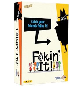 Wilder JACKBOX Games Fakin’ It Board Game – for Adults & Teens - Fun Social Deduction Card Game for Ages 14 & Up – Hilarious Board Game for Game Nights with Family, Friends & More (3-6 Players)