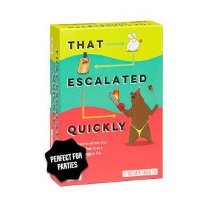 Exploding Kittens That Escalated Quickly 2-8 Players - Ages 10+ - 15 Minutes to Play - Hilarious Cooperative Card Game - Ideal for Party, Family Game Night, Adult and Teen