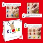 Roo Games KLOAK - All Wooden Strategy Board Games for Adults & Kids, 2-4 Players, Family Games, Popular Games for Ages 8+, Stimulates Critical Thinking, Durable Hardwood Components