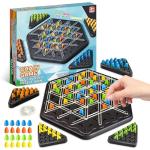 Chain Triangle Chess Game, Wavelength Board Game, Triggle Game, Triggle Rubber Band Game for Kids & Adults, Multiplayer Triangle Board Game for Family Night, Family Games