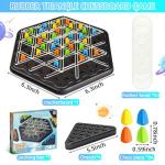 Chain Triangle Chess Game, Wavelength Board Game, Triggle Game, Triggle Rubber Band Game for Kids & Adults, Multiplayer Triangle Board Game for Family Night, Family Games