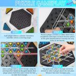 Chain Triangle Chess Game, Wavelength Board Game, Triggle Game, Triggle Rubber Band Game for Kids & Adults, Multiplayer Triangle Board Game for Family Night, Family Games