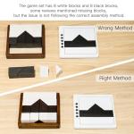 Lingle Wooden Hidden Blocks Puzzle Game - 80 Brain Challenges with Solid Wood Box & Deluxe Black and White Pieces, 3D Logic & Spatial Thinking Tabletop Toy, Perfect for Family Fun & Creative Gifts