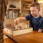 Toyrific 2 in 1 Board Games Chess Set and Draughts Board Games, Traditional Game for Kids & Adults
