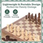 Toyrific 2 in 1 Board Games Chess Set and Draughts Board Games, Traditional Game for Kids & Adults