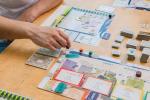 Stonemaier Games | Stamp Swap | Board Game | Ages 14+ | 1-5 Players | 20-60 Minutes Playing Time