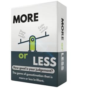 More or Less Card Game – How Sharp Is Your Judgment?
