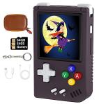 Voacle RG Nano Retro Handheld Game Console , Aluminum Alloy CNC Support Clock , Music Player Function 1.54 Inch IPS Screen 64G TF Card 5405 Games with Portable Bag (Purple)