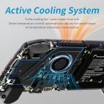 RG557 Retro Handheld Game Console , 5.48 Inch AMOLED Screen Handheld Emulator Preloaded 4423 Games Android 14 System Dimensity 8300 Processor Support WiFi 6E Bluetooth 5.3(Transparent Purple)