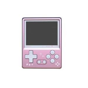 GKD Pixel 2 Pink Color Metal Retro Game Console Portable Mini Pocket Handheld, 2.4-inch IPS Screen Preinstalled with 64GB TF Card 1800mAh Battery
