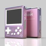 GKD Pixel 2 Pink Color Metal Retro Game Console Portable Mini Pocket Handheld, 2.4-inch IPS Screen Preinstalled with 64GB TF Card 1800mAh Battery
